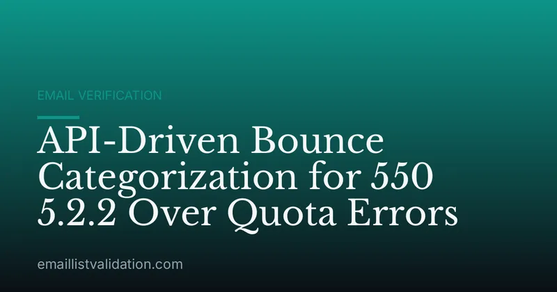 API-Driven Bounce Categorization for 550 5.2.2 Over Quota Errors