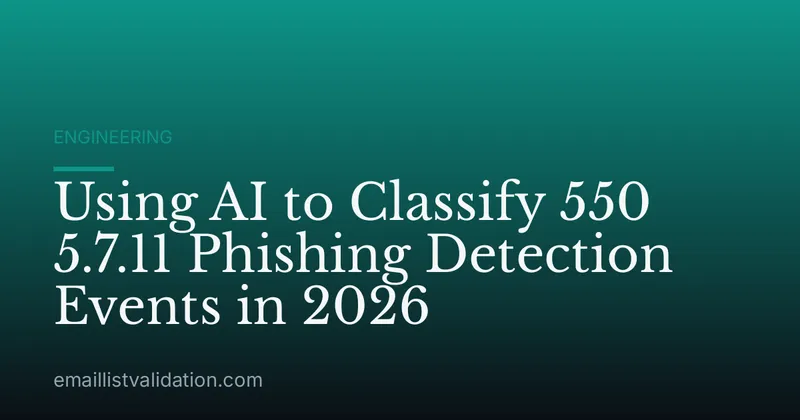 Using AI to Classify 550 5.7.11 Phishing Detection Events in 2026