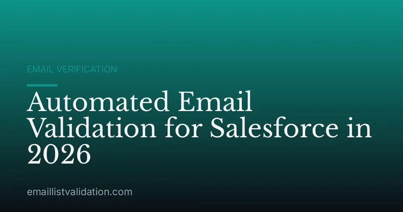 Automated Email Validation for Salesforce in 2026