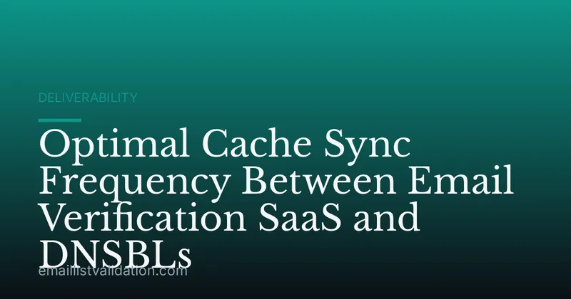 Optimal Cache Sync Frequency Between Email Verification SaaS and DNSBLs
