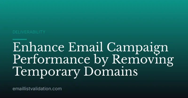 Enhance Email Campaign Performance by Removing Temporary Domains