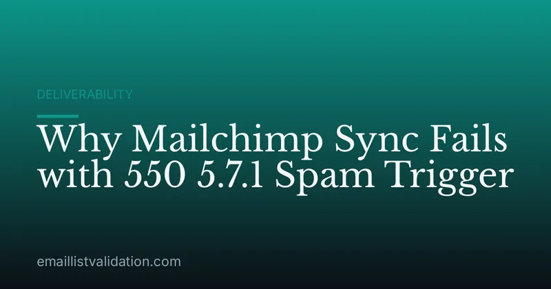 Why Mailchimp Sync Fails with 550 5.7.1 Spam Trigger
