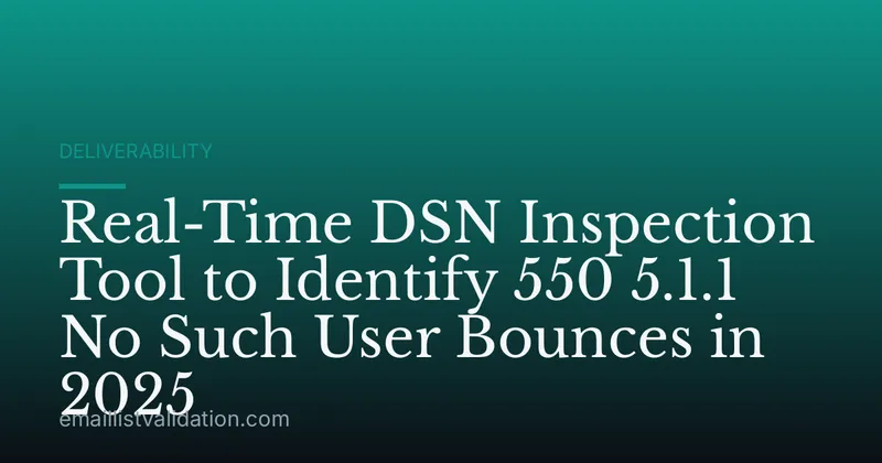 Real-Time DSN Inspection Tool to Identify 550 5.1.1 No Such User Bounces in 2025