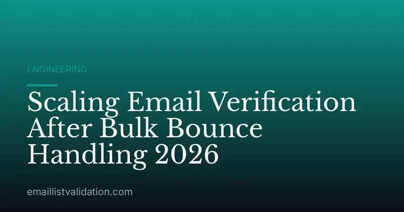 Scaling Email Verification After Bulk Bounce Handling 2026