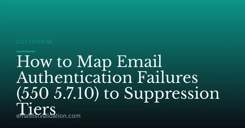 How to Map Email Authentication Failures (550 5.7.10) to Suppression Tiers