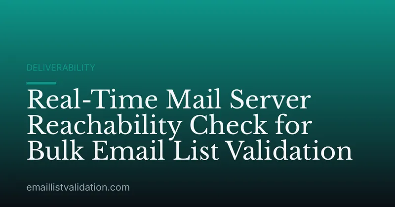 Real-Time Mail Server Reachability Check for Bulk Email List Validation