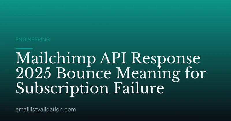 Mailchimp API Response 2025 Bounce Meaning for Subscription Failure
