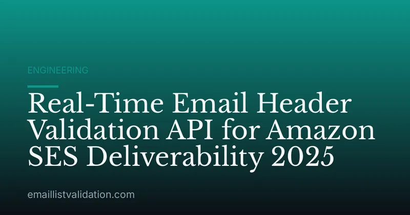 Real-Time Email Header Validation API for Amazon SES Deliverability 2025