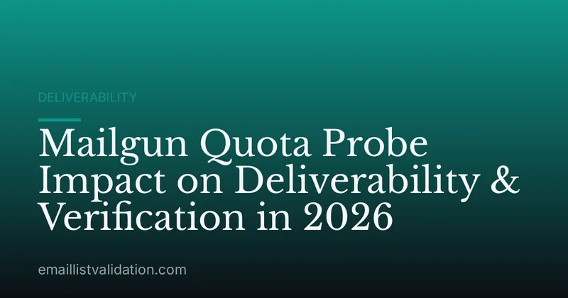Mailgun Quota Probe Impact on Deliverability & Verification in 2026