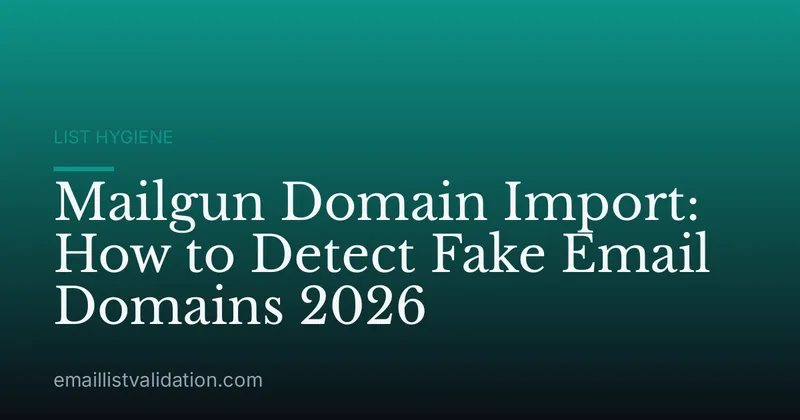 Mailgun Domain Import: How to Detect Fake Email Domains 2026
