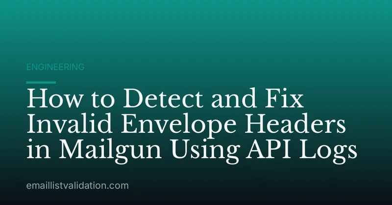 How to Detect and Fix Invalid Envelope Headers in Mailgun Using API Logs