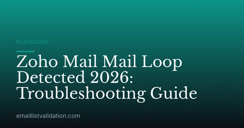 Zoho Mail Mail Loop Detected 2026: Troubleshooting Guide