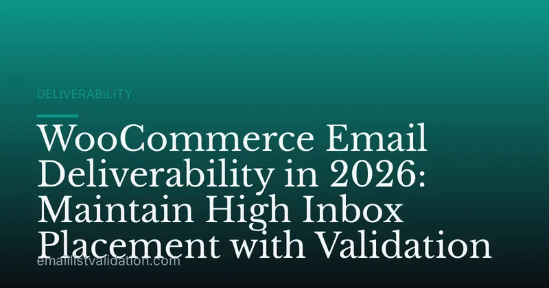 WooCommerce Email Deliverability in 2026: Maintain High Inbox Placement with Validation